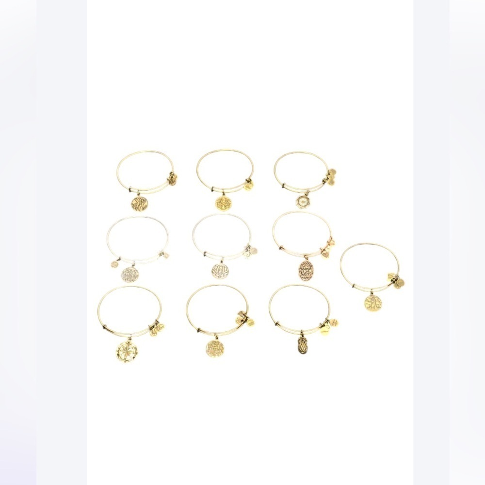 Alex & Ani Gold Charm Bracelets Bundle Boho Spiritual Jewelry